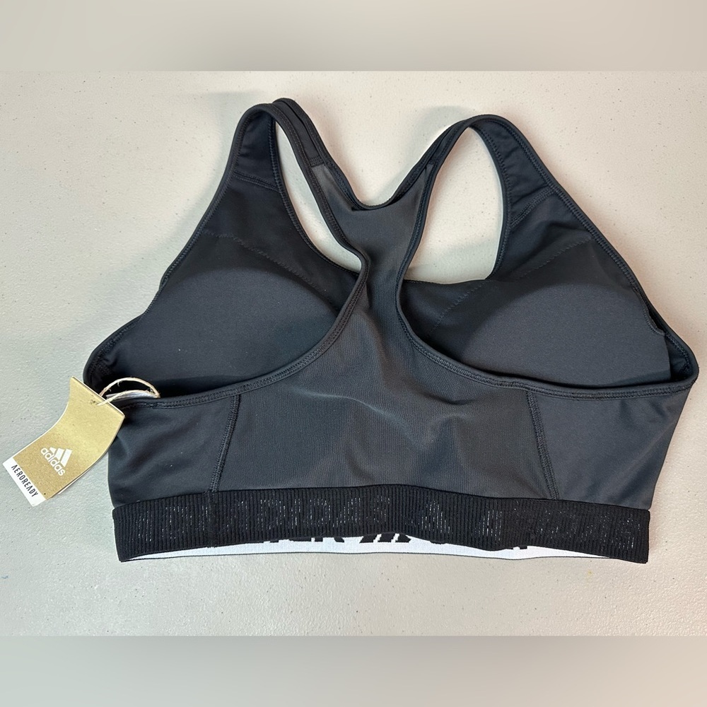 NWT Adidas Sports Bra Black XL - Picture 3 of 5